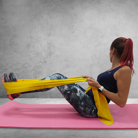 Guma treningowa rehabilitacyjna Fitness Profit Light 120x15x0,35cm