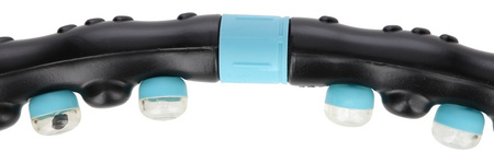 Hula hop masujący z magnesami HMS HHP006 czarno-niebieski 98 cm