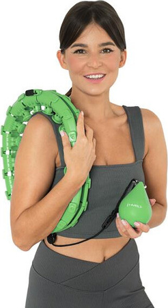 Hula hop z wypustkami i obciążnikiem HMS hhw01 zielone