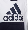 Bluza dla dzieci adidas Colorblock Fleece biało-granatowa HC5659
