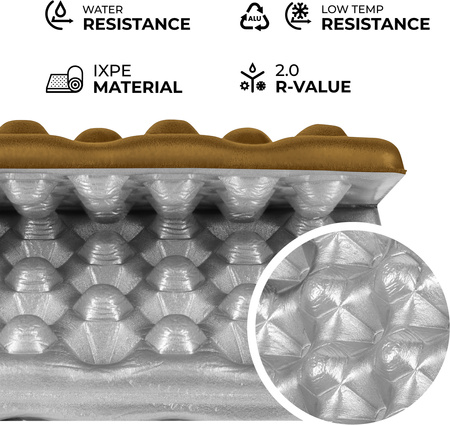 Karimata mata turystyczna do siedzenia składana NC17105 Nils camp brązowa 40x30x2cm