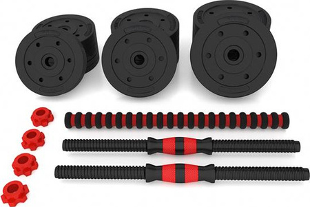 Sztanga gryf z obciążeniem sztangielki / hantle kompozyt HMS SGP20 20 kg