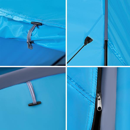 Namiot turystyczny kempingowy voyager Nils camp NC3027 niebieski 4 osobowy 450x260x150cm
