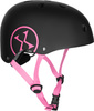 Dziecięcy kask rowerowy na rolki hulajnogę regulowany Nils Extreme MTW001-1 czarno-różowy r L (58-61cm)