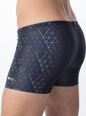 Męskie Bokserki Kąpielowe Adis black triangle print rozmiar L
