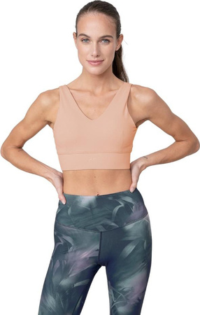 Stanik sportowy damski 4F brzoskwiniowy H4Z22 STAD017 65S