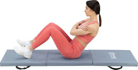 Materac gimnastyczny składany Hms Premium MGS02 1800x600 mm szary