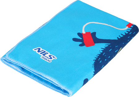 Ręcznik dziecięcy z kapturem Poncho monster Nils Aqua NAR20 60×85 cm
