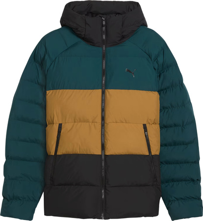 Kurtka męska Puma Mono Hooded zielono-brązowo-czarna 688367 75