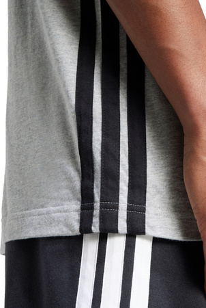 Koszulka męska adidas Essentials 3-Stripes Single Jersey szara JE6396