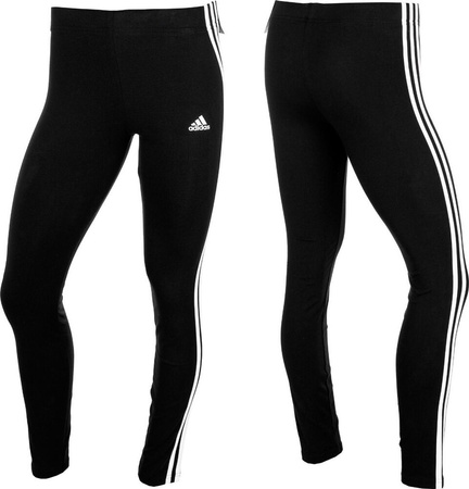 Legginsy dla dzieci adidas Essentials 3 Stripes czarne GN4046