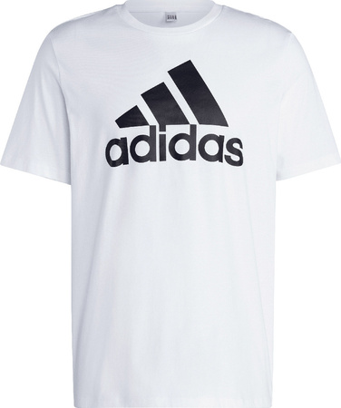 Koszulka męska adidas Essentials Single Jersey Big Logo Tee biała IC9349