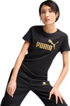 Koszulka damska Puma Ess Metallic No.1 Logo czarna 631536 51