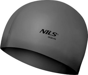 Czepek silikonowy Nils aqua nqc jednokolorowy sl02 ciemnoszary
