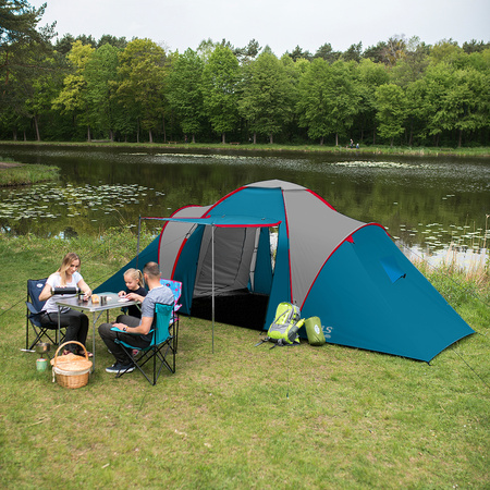 Namiot kempingowy niebieski-jasno szary highland iv Nils camp nc6431