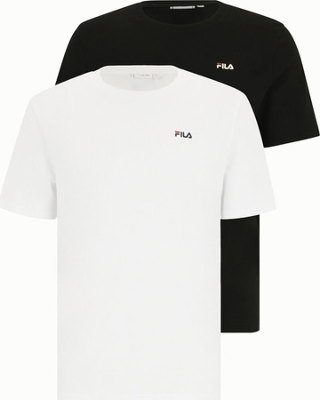 Koszulka męska Fila Brod 2pak biała, czarna FAM0083 83072