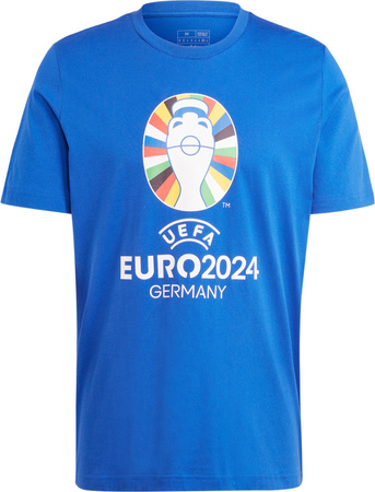 Koszulka męska adidas Euro24 niebieska IT9293
