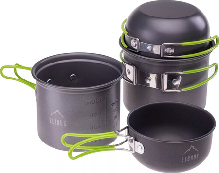 Menażka turystyczna Elbrus Hike Pro Cook szaro-limonkowy