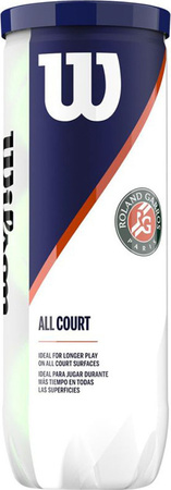 Piłki do tenisa ziemnego Wilson Roland Garros All Court 3 szt. żółte WRT126400