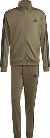 Dres męski adidas Sportswear Basic 3-Stripes Tricot Tracksuit khaki JI8854