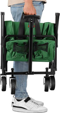Wózek turystyczny kempingowy plażowy składany Nils Camp NC1602 zielony 75x46cm