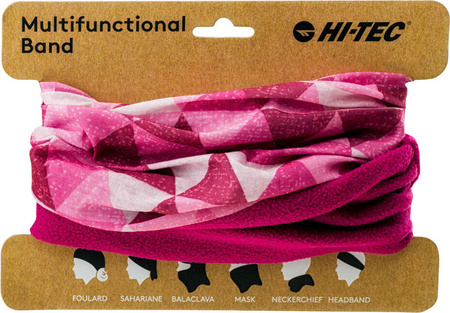 Komin wielofunkcyjny szal Hi-Tec Rine maska kominiarka różowa