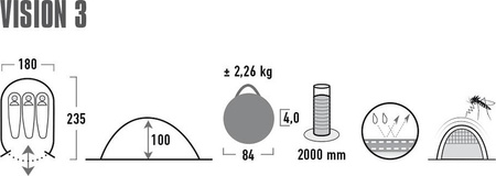 Namiot High Peak Vision 3 czarny 10290