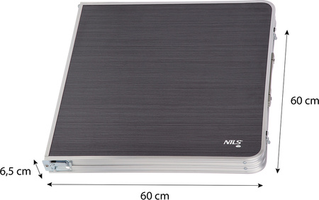 Stół turystyczny kempingowy Nils Camp NC1605 składany ciemnoszary 120x60x70cm