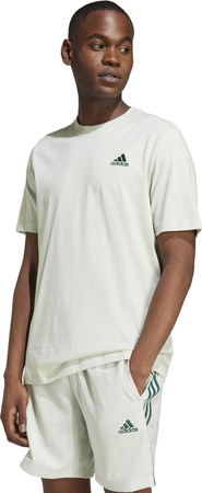 Koszulka męska adidas Essentials Single Jersey Embroidered Small Logo Tee jasnozielona IX0119
