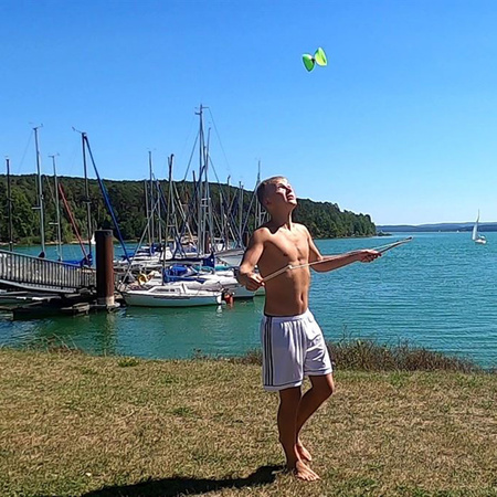 Gra plenerowa zręcznościowa Sunflex Shine Diabolo zielona 73015