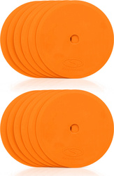 Znaczniki płaskie pachołki na parkiet SMJ sport 12 sztuk pomarańczowy 15cm