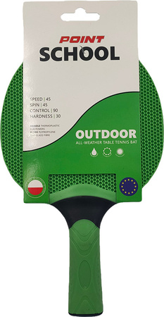 Rakietka do tenisa stołowego ping-ponga Point School Outdoor zielona