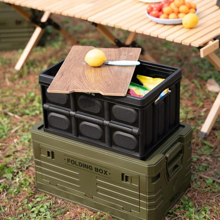 Składana skrzynia kempingowa turystyczna z funkcją stołu szafki 2w1 20l Nils Camp NCB4005