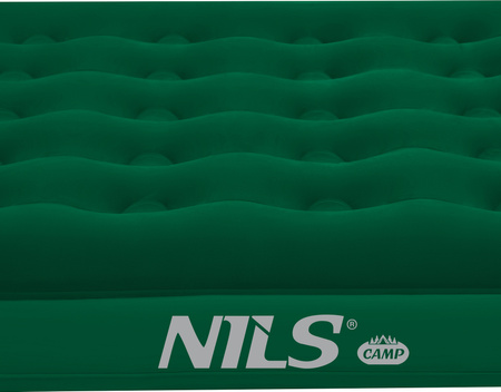 Materac welurowy dwuosobowy kempingowy Nils Camp NC2802 zielony 191x137x22 cm
