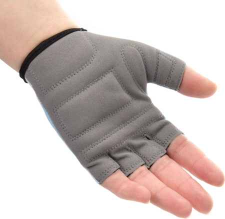 Rękawiczki rowerowe dla dzieci Meteor Alpacas błękitne 17392-17393-17394