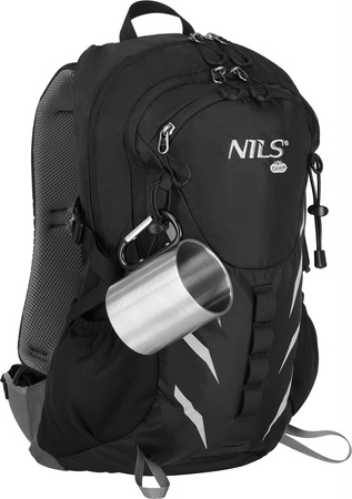 Kubek turysytyczny z karabińczykiem Nils Camp NC17110 czarny 330 ml