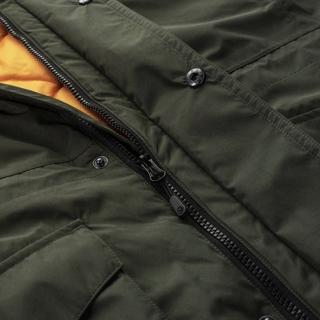 Męska kurtka parka płaszcz ocieplany membrana wodoodporna 10000mm Hi-tec Lasse zielona rozmiar XXL