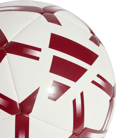 Piłka nożna adidas Starlancer Club biało-bordowa JH3745