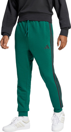 Spodnie męskie adidas Essential 3-Stripes French Terry zielone JD1879