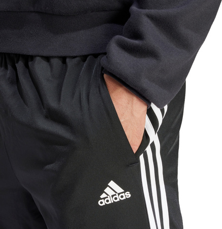 Spodnie męskie adidas Primegreen Essentials Warm-Up Tapered 3-Stripes Track czarne H46105
