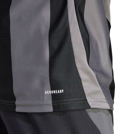 Koszulka męska adidas Striped 24 Jersey szaro-czarna IW2145