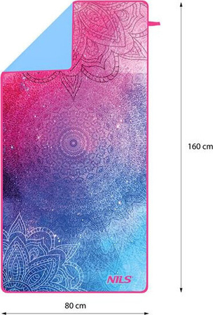 Ręcznik turystyczny z mikrofibry szybkoschnący Nils NCR14 mandala 160x80 cm