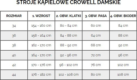 Kostium kąpielowy damski Crowell Katie kol.05 czarny