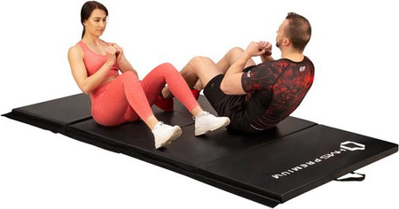 Materac gimnastyczny składany Hms Premium MGS01 2400x1200 mm czarny