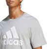 Koszulka męska adidas Essentials Single Jersey 3-Stripes Tee szara IC9350