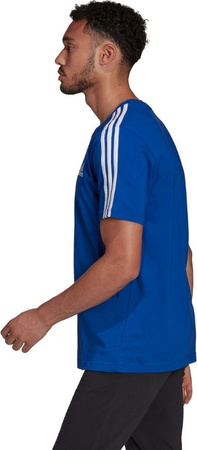 Koszulka męska adidas Essentials 3-Stripes Tee niebieska HE4410