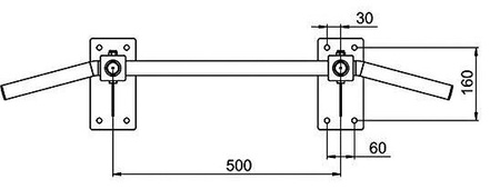 Drążek ścienny do podciągania Allright 2 opcje chwytu czarny