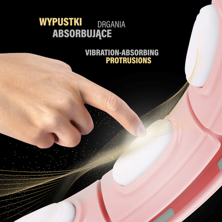 Zestaw hula hop magnetyczny z licznikiem HMS hhm15 różowe pas wyszczuplający br163 czerwony