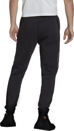 Spodnie męskie adidas Essentials Camo Print Fleece Pant czarne HL6929