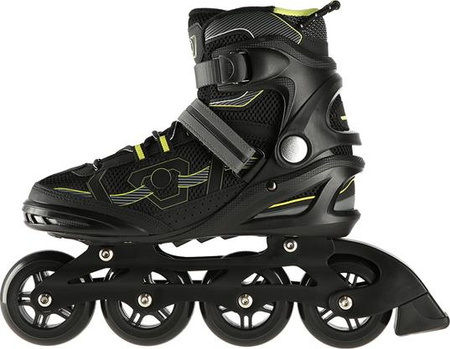 Łyżworolki rolki Nils Extreme NA9157 ABEC-9 koła 84mm czarno-żółty rozmiar 42